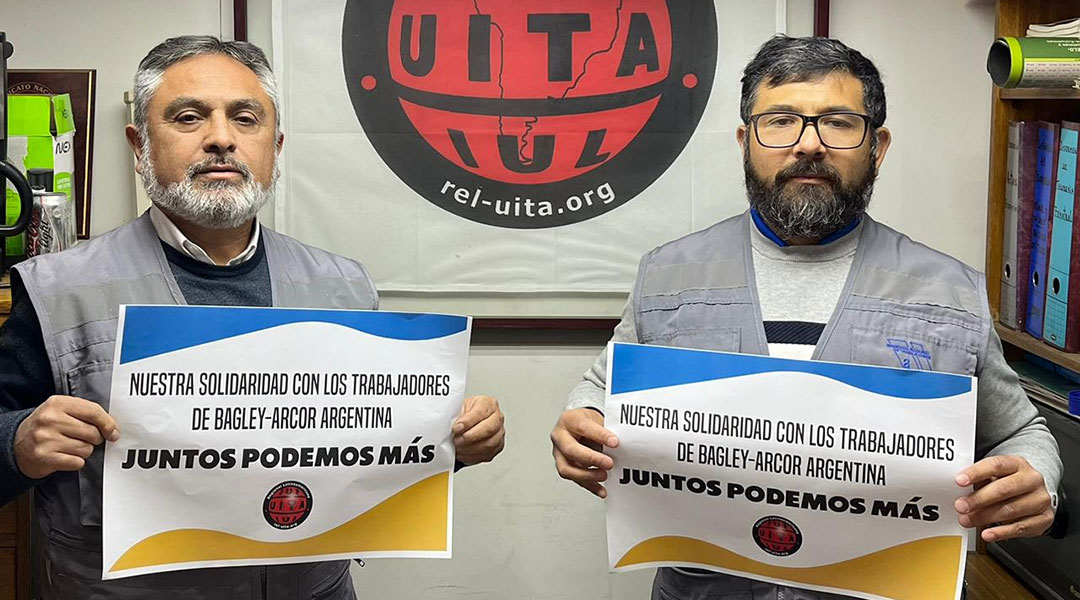 John Garrido Navarrete y Roberto Cabrolier Silva, ambos directivos Sindicato 2 Soprole