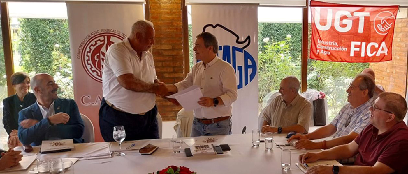 UGT FICA y las organizaciones sindicales argentinas de CASIA firman un acuerdo de colaboración
